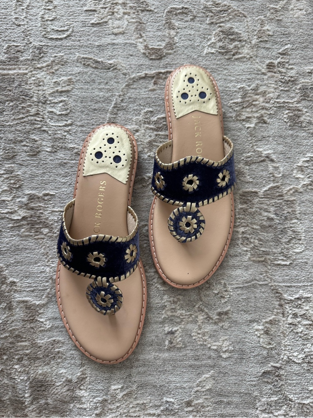 Jack Rogers Navy Slide Sandals